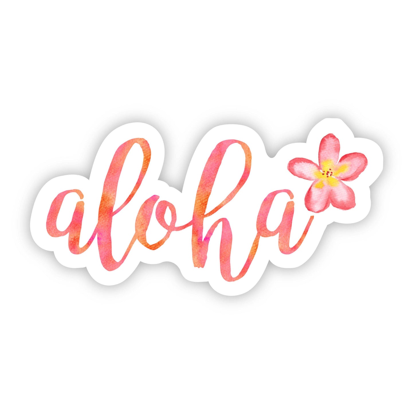 Aloha Plumeria Sticker