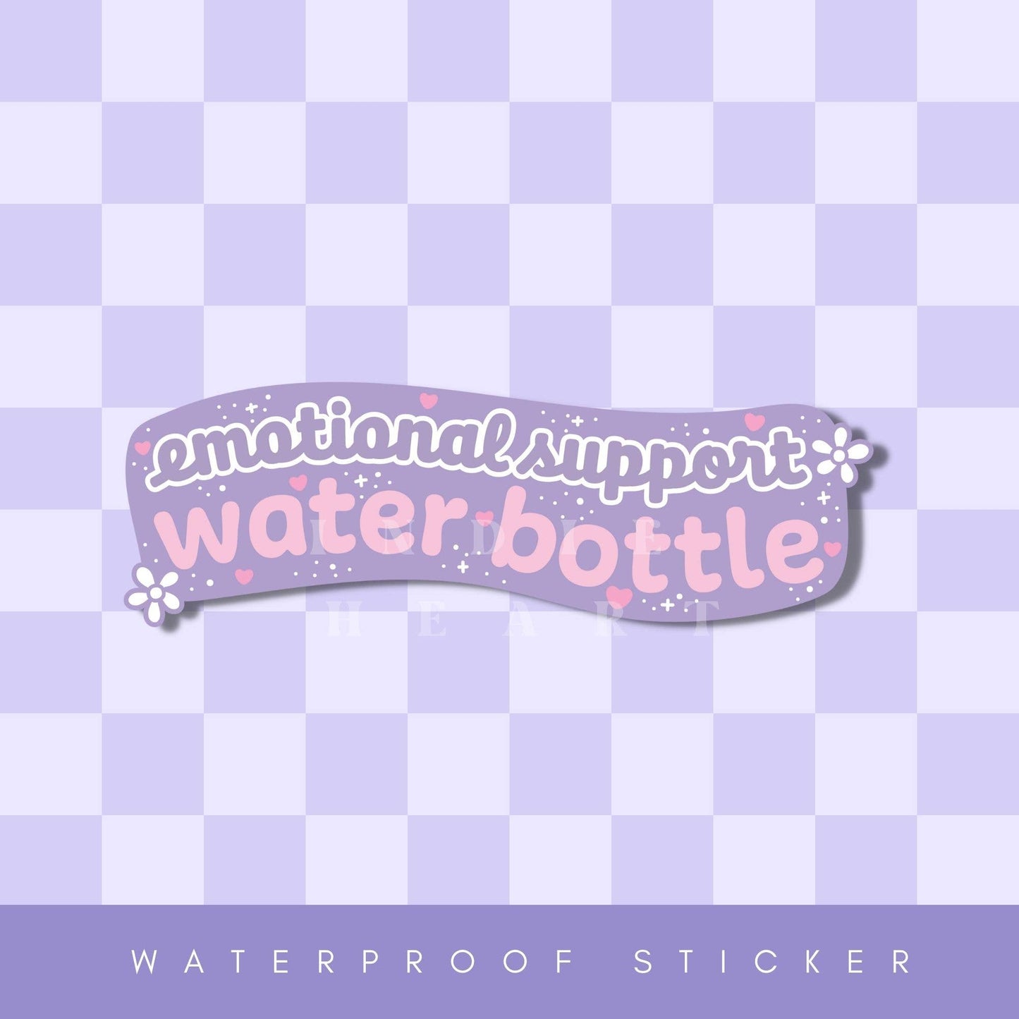 Emotional Support Water Bottle Vinyl Sticker