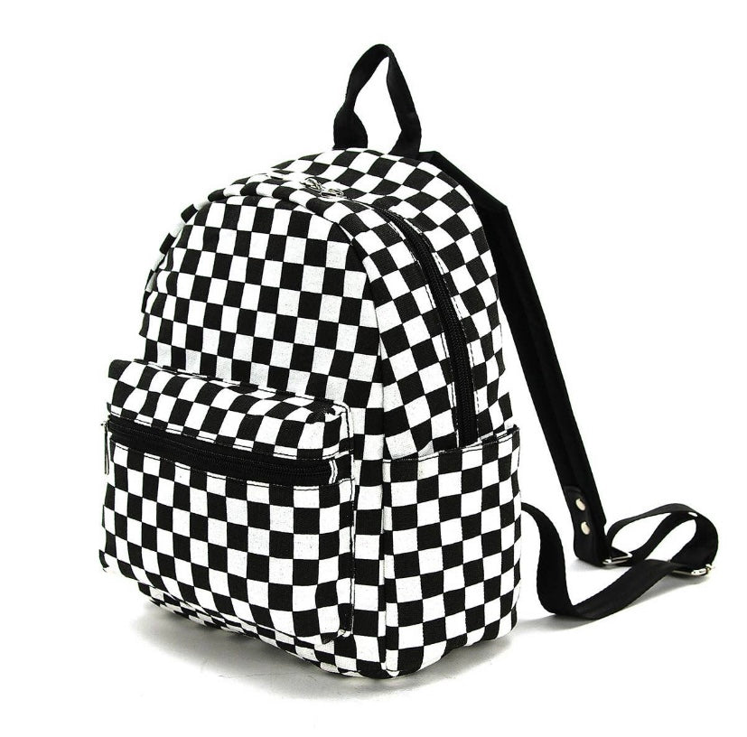 Checkered Mini Backpack
