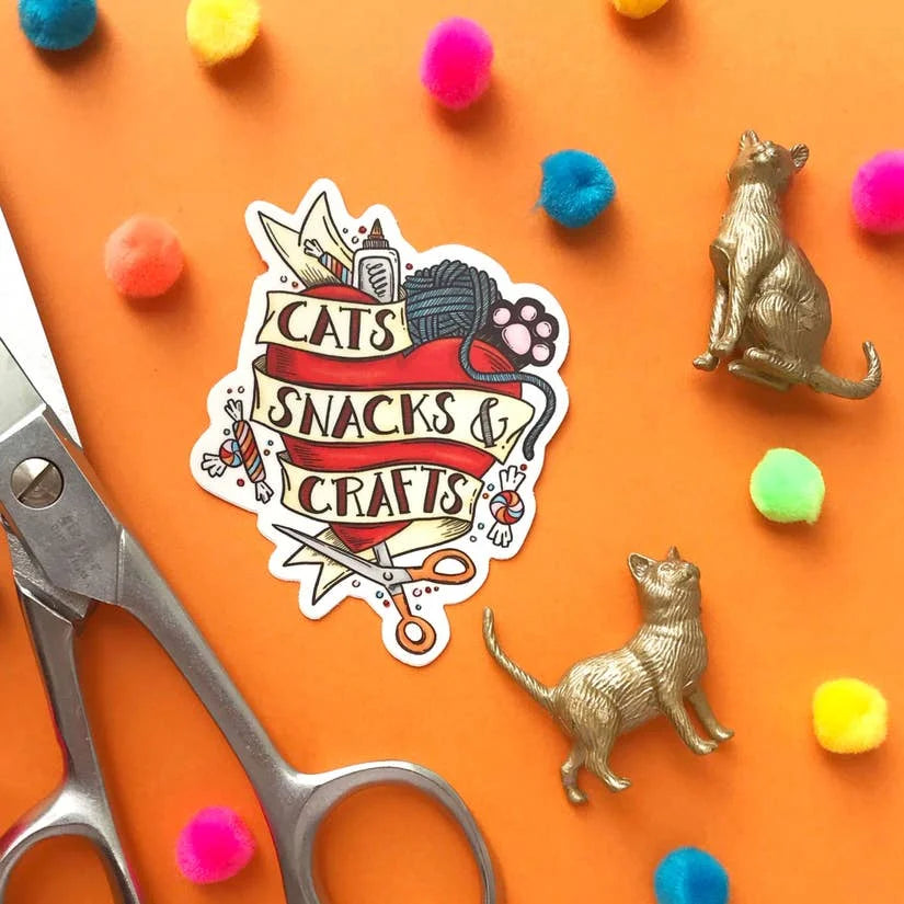 Cats, Snacks, & Crafts Sticker