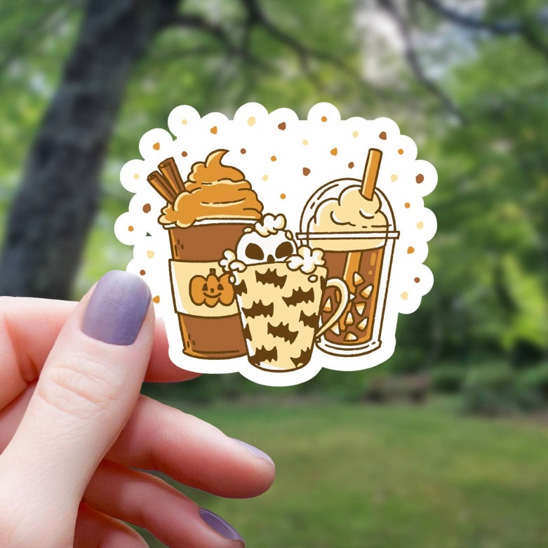 Spooky Caffeine Sticker