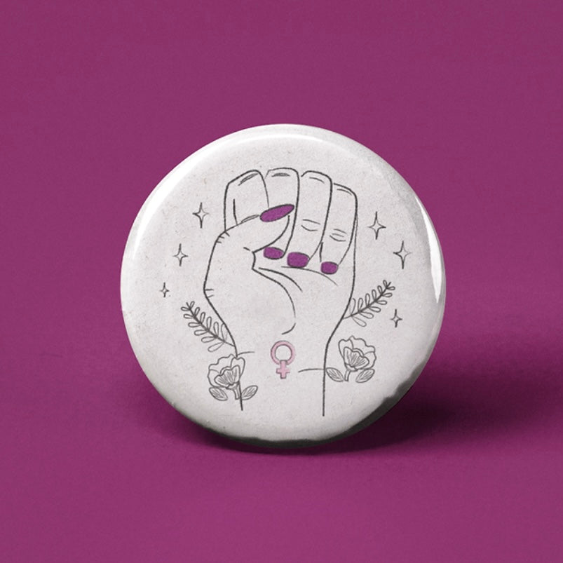 Resist Feminist Pinback Button