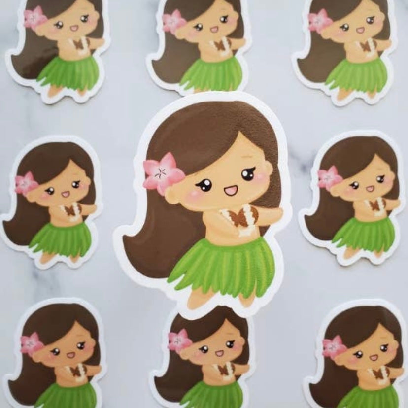 Hula Dancer Sticker