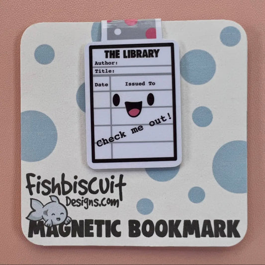 Library Check Out Magentic Bookmark