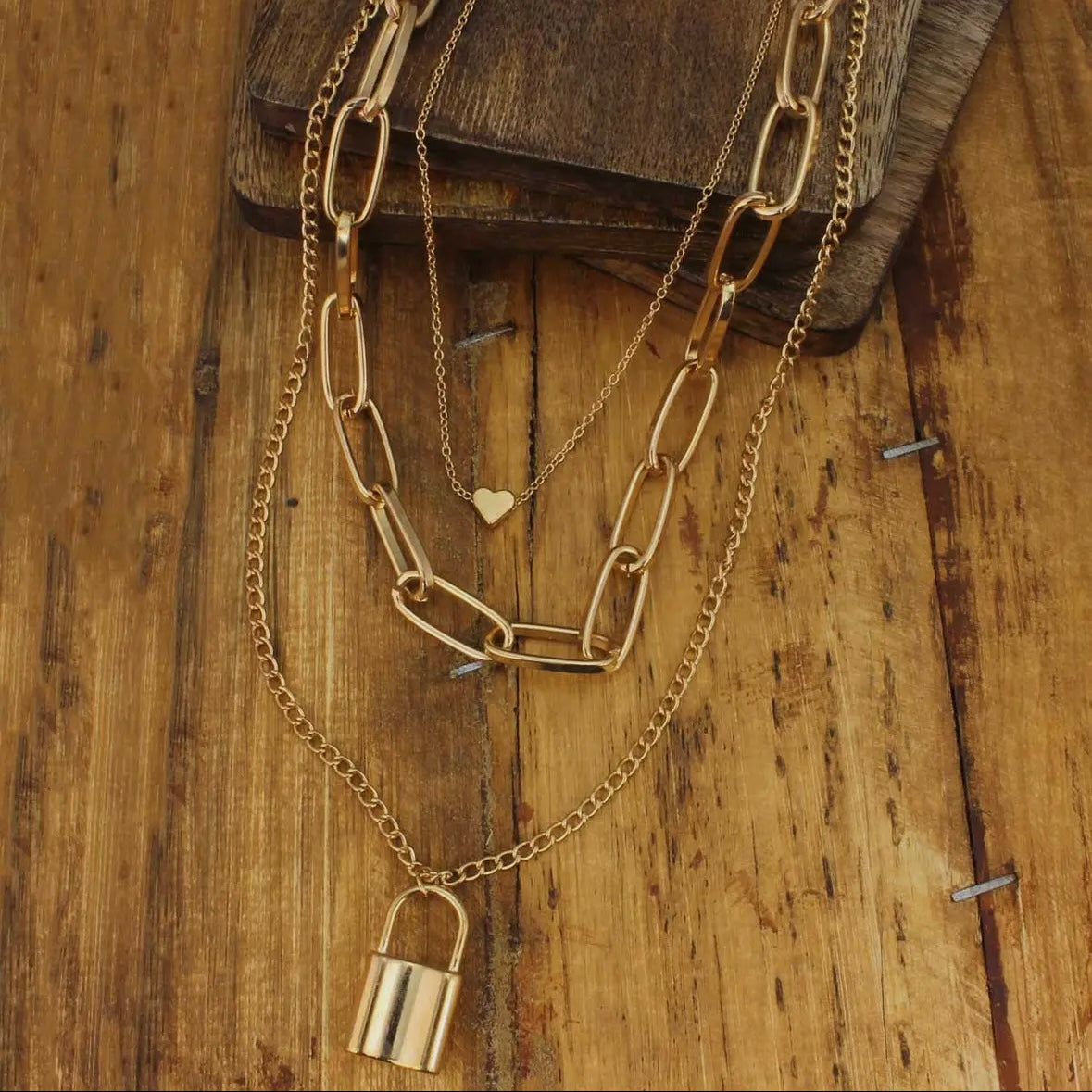 Triple Layer Chain Necklace