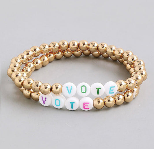 Vote Beaded Bracelet