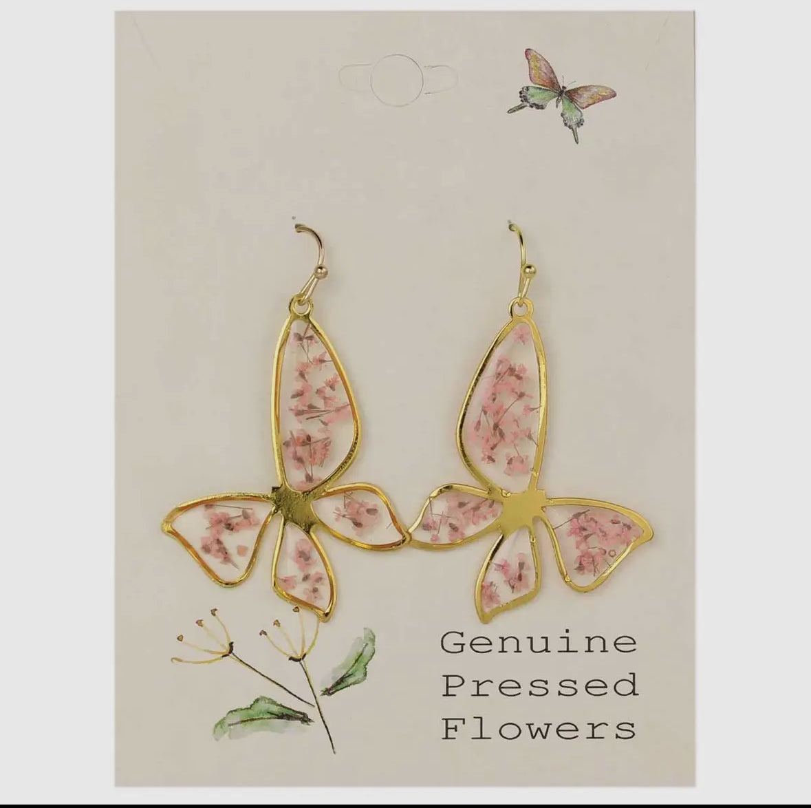 Floral Butterfly Earrings