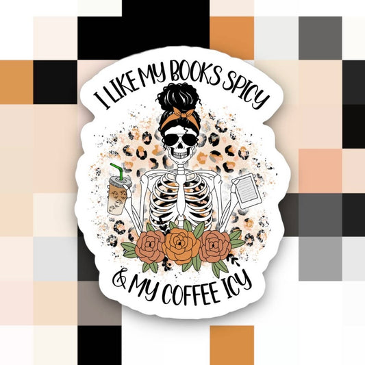 Books Spicy & Coffee Icy Sticker