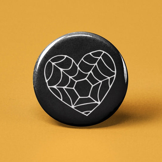 Web Heart Pinback Button